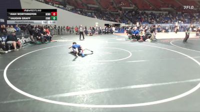 6A Boys 106 lbs Quarterfinal - Kiah Worthington, Newberg Boys vs Vaughn Graff, South Medford Boys