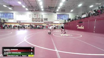 120 lbs Champ. Round 1 - Kaiden Johnson, FORT OSAGE vs Kamdon VonHolten, RAY-PEC