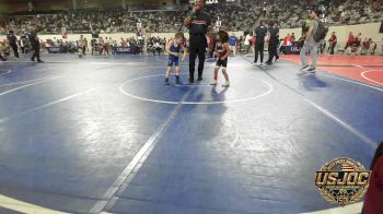 43 lbs Consi Of 16 #2 - Zoday Bearpaw, Warhorse Wrestling Club vs Sebastian Summitt, Newkirk Takedown Club