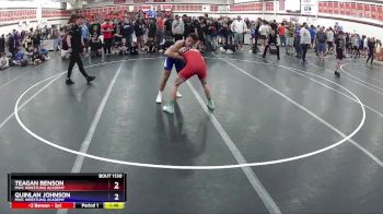 126 lbs Cons. Semi - Teagan Benson, MWC Wrestling Academy vs Quinlan Johnson, MWC Wrestling Academy
