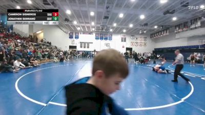 138 lbs Cons. Round 2 - Cameron Sisneros, Thunder Basin High School vs Jonathen Serrano, South