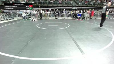 60 lbs Quarterfinal - Aiden Castaldo, West Windsor Wolverines vs Kevin Cody, High Pace Wrestling Club