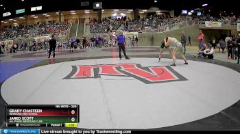 220 lbs Quarterfinal - Jared Scott, All-Phase Wrestling Club vs Grady Chasteen, Roseburg High School