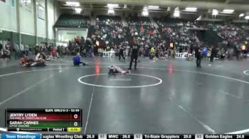 52-54 lbs Round 3 - Jentry Lyden, Mulvane Jr. Wrestling Club vs Sarah Carnes, Little Cougars