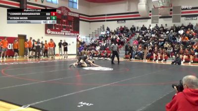 120 lbs Semifinal - Conner Bridgewater, Vinton-Shellsburg vs Kyson Moss, North Fayette Valley