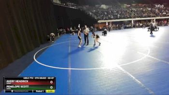 80-87 lbs Round 4 - Penelope Scott, Iowa vs Avery Headrick, Iowa
