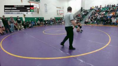 175 lbs Round 3 (6 Team) - Bennan Lopez, DouglasWY vs Nikoah Sorenson, Greybull/Riverside
