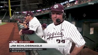Interview With Aggie Head Coach Jim Schlossangle Vs. Arizona State Baseball
