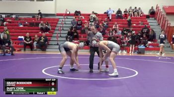 150 lbs Cons. Round 3 - Dusty Cook, Xavier, Cedar Rapids vs Grant Boddicker, Linn-Mar