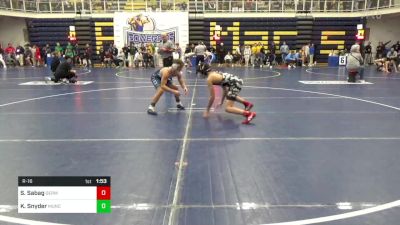 127 lbs R-16 - Shai Sabag, Germantown Academy vs Kase Snyder, Muncy