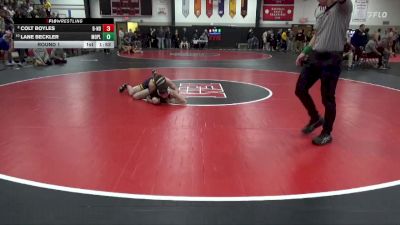 126 lbs Round 1 - Colt Boyles, Burlington Notre Dame vs Lane Beckler, Mount Pleasant