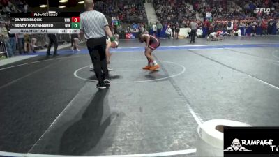 110 lbs Quarterfinal - Brady Rosenhamer, Wichita Blue Knights vs Carter Block, Wamego