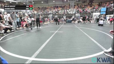 73-76 lbs Rr Rnd 1 - Millie Bishop, Redskins Wrestling Club vs Zaiden Dietz, D3 Wrestling Cluib