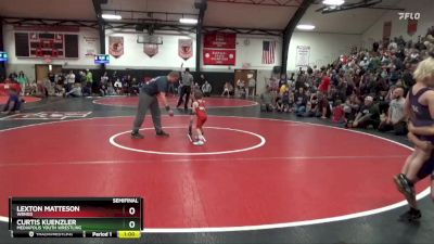 Bracket 4 lbs Semifinal - Lexton Matteson, WBNDD vs Curtis Kuenzler, Mediapolis Youth Wrestling