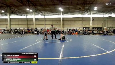 75+ Round 4 - Blake Hofland, Lions Youth Wrestling vs Preston Robbins, Kuna Klub Wrestling