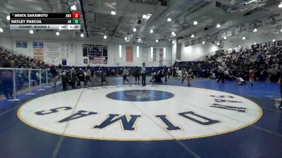 105 lbs Champ. Round 2 - Arata Sakamoto, Santa Monica vs Hayley Pascua, Aliso Niguel