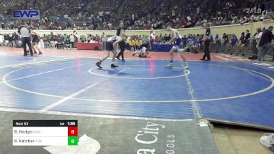 92 lbs Round Of 64 - Bentley Hodge, Glenpool Warriors vs Blake Ketcher, Pryor Tigers Wrestling