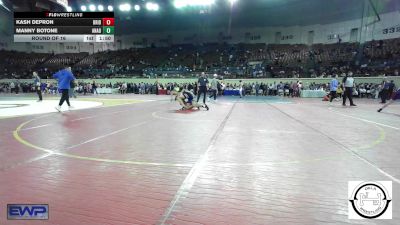 143 lbs Round Of 16 - Kash DePron, Bridge Creek Wrestling vs Manny Botone, Anadarko