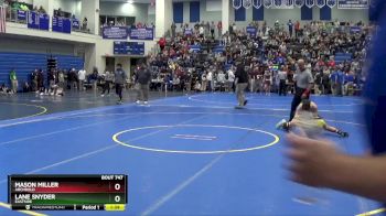 120 lbs Quarterfinal - Lane Snyder, Eastside vs Mason Miller, ARCHBOLD