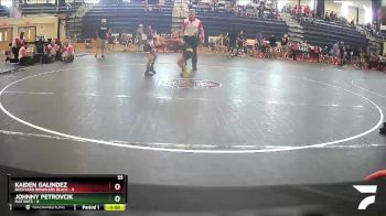 55 lbs Semis & 1st Wrestleback (8 Team) - Kaiden Galindez, Backyard Brawlers Black vs Johnny Petrovcik, Mat Rats