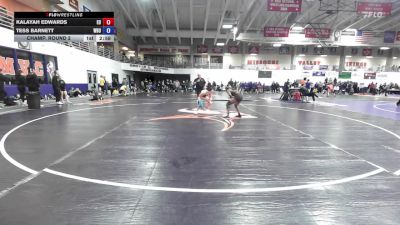 124 lbs Champ. Round 2 - Tess Barnett, Wayland Baptist University vs Kalayah Edwards, Emmanuel University