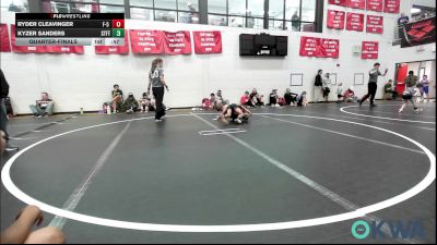 76 lbs Quarterfinal - Ryder Cleavinger, F-5 Grappling vs Kyzer Sanders, Standfast