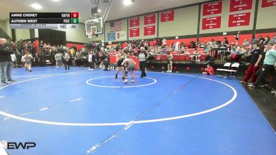 102 lbs Consi Of 8 #2 - Annie Cheney, Kiefer High School vs Autumn West, Poteau