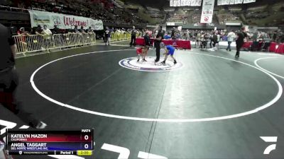 90 lbs Semifinal - Katelyn Mazon, California vs Angel Taggart, Del Norte Wrestling Inc.