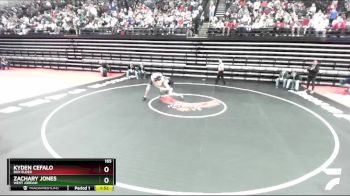 165 lbs Champ. Round 1 - Zachary Jones, West Jordan vs Kyden Cefalo, Box Elder