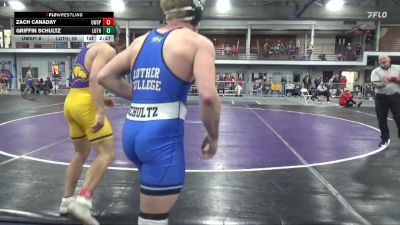 184 lbs Round 2 (4 Team) - Zach Canaday, Wisconsin-Stevens Point vs Griffin Schultz, Luther