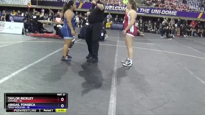 207 lbs Semis (4 Team) - Taylor Rickley, Hastings vs Abigail Fonseca, Texas Wesleyan