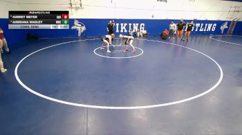 115 lbs Cons. Semi - Aubrey Meyer, Aviator Wrestling Academy vs Aubriana Wadley, Westlake Wrestling Club
