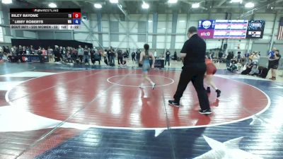 U20 Women - 53 lbs Cons. Round 4 - Riley Rayome, TX vs Libby Roberts, WA