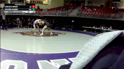 138 lbs Round 1 (4 Team) - Hayden Klimek, Grand Island vs Lincoln Unger, Lincoln Southeast