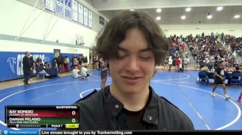 170 lbs Quarterfinal - Damian Pelagio, Villa Park High School vs Ray Romero, Academy Of Wrestling