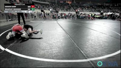76 lbs Quarterfinal - Judson Gann, Barnsdall Youth Wrestling vs Brantley Brunger, Raw Wrestling Club