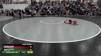 138 lbs Champ. Round 2 - Cohen Bane, Ozark Wrestling vs Evan Gatlin, Angry Fish