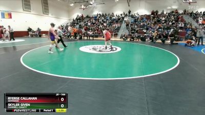 144 lbs Champ. Round 2 - Ryerse Callahan, Kemmerer vs Skyler Given, Campbell County