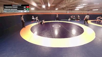 120 lbs 3rd Place Match - Traysten Fenner, Davis Wrestling Club vs Brigham Brooker, Logan Wrestling Club