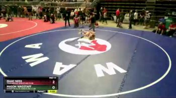 98 lbs Cons. Semi - Isaac Ness, Team Braves Wrestling Club vs Mason Wagstaff, Evanston Elite Wrestling Club