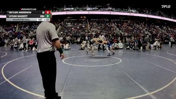 1A 106 lbs Quarterfinal - Aydan Bassett, South Davidson Middle And High School vs Skyler Anderson, Robbinsville High School