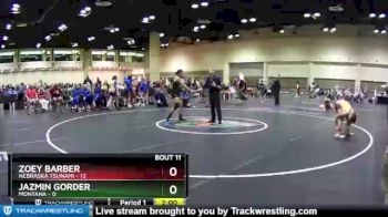 114 lbs Quarters & Wb (16 Team) - Jazmin Gorder, Montana vs Zoey Barber, Nebraska Tsunami