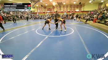 100 lbs Round Of 16 - Cannon Hughes, Verdigris Youth Wrestling vs Aubrie Smittle, Wagoner Takedown Club