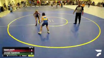 115 lbs Quarterfinal - Hayden Thompson, St. Michael/Albertville vs Isaiah Hayes, Fosston-Bagley