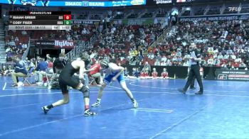 3A-113 lbs Cons. Round 2 - Coby Fiser, Bondurant-Farrar vs Isaiah Greer, Sioux City East