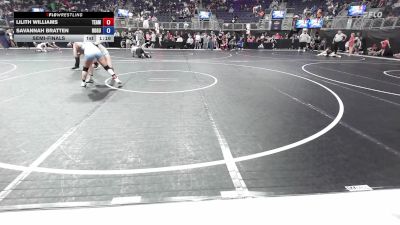 115.6-125.6 lbs Semifinal - Lilith Williams, Team Action vs Savannah Bratten, Rogue Warrior Wrestling