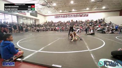 67 lbs Semifinal - Cutter Bledsoe, Woodland Wrestling Club vs Blaine Horton, Newkirk Takedown Club