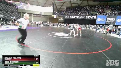 1A 145 lbs Champ. Round 1 - Brooks Proctor, Riverside vs Cole Thorsen, South Whidbey