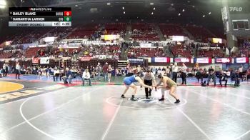 G - 145 lbs Champ. Round 2 - Samantha Larsen, Columbia Falls Girls vs Bailey Blake, Beaverhead Co. (Dillon) / Twin Bridges / Sheridan Girls