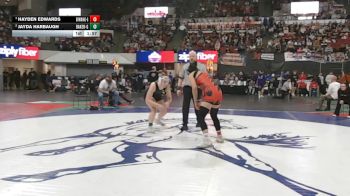 G - 170 lbs Semifinal - Hayden Edwards, Browning (Girls) vs Jayda Harbaugh, Baker (Girls)